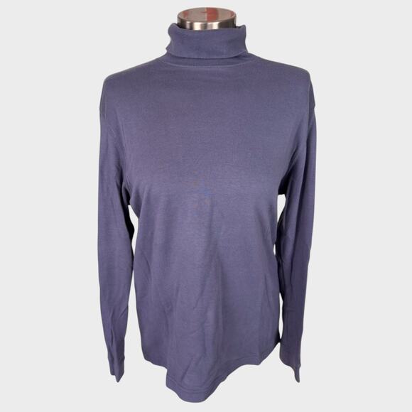 Field Gear Womens Vintage 100% Cotton Purple Turtleneck Medium - Picture 1 of 8